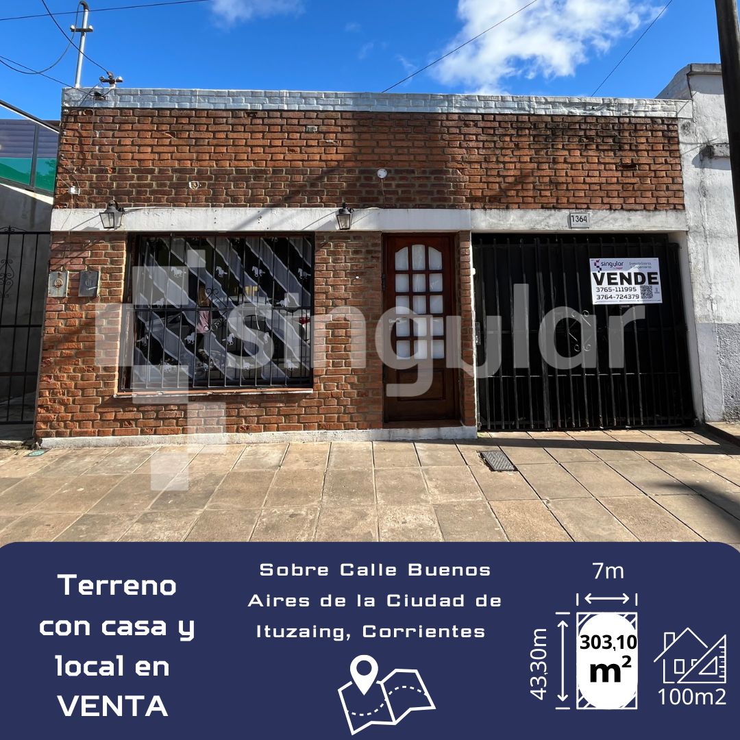 Propiedad con Local y Casa EN VENTA